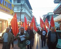 Διαδηλώσεις του ΚΚΕ ενάντια στη δανειακή σύμβαση της υποτέλειας σε Έδεσσα , Γιαννιτσά & Σκύδρα